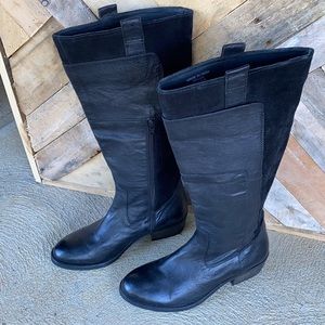 MIA Black Leather/Suede Tall boots sz 81/2